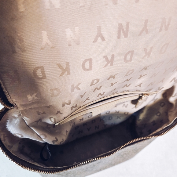 DKNY Logo Faux Leather Backpack - Picture 11 of 15